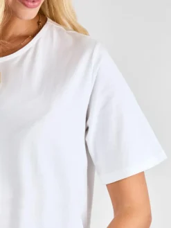 Jojo Maman Bébé White Oversized Boyfriend Maternity T-Shirt^Women Loungewear