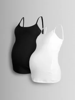 Jojo Maman Bébé 2-Pack Maternity & Nursing Vest Tops^Women Loungewear