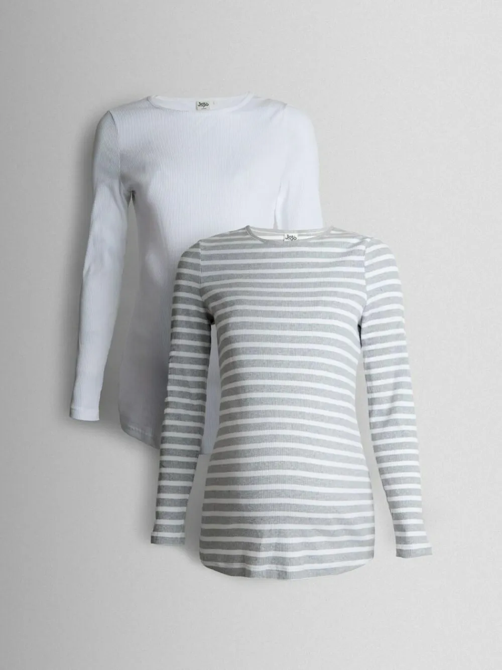 Jojo Maman Bébé White 2-Pack Ribbed Maternity & Nursing Top^Women Loungewear