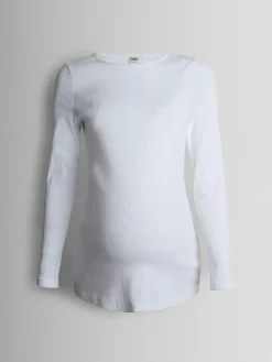 Jojo Maman Bébé White 2-Pack Ribbed Maternity & Nursing Top^Women Loungewear