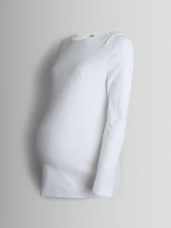 Jojo Maman Bébé White 2-Pack Ribbed Maternity & Nursing Top^Women Loungewear