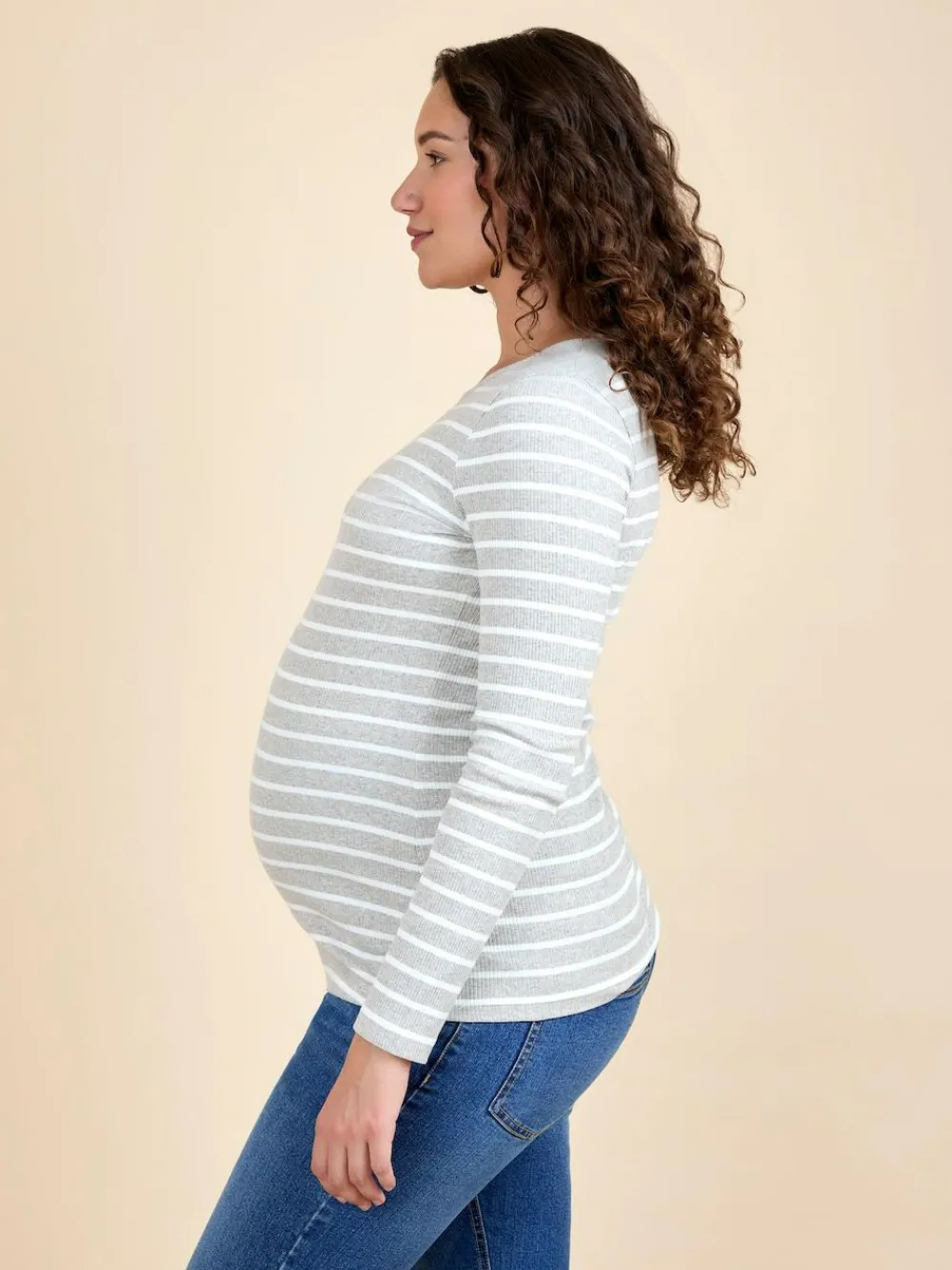 Jojo Maman Bébé White 2-Pack Ribbed Maternity & Nursing Top^Women Loungewear