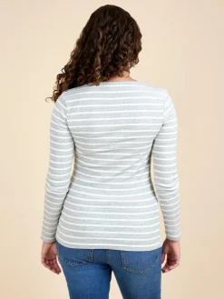 Jojo Maman Bébé White 2-Pack Ribbed Maternity & Nursing Top^Women Loungewear