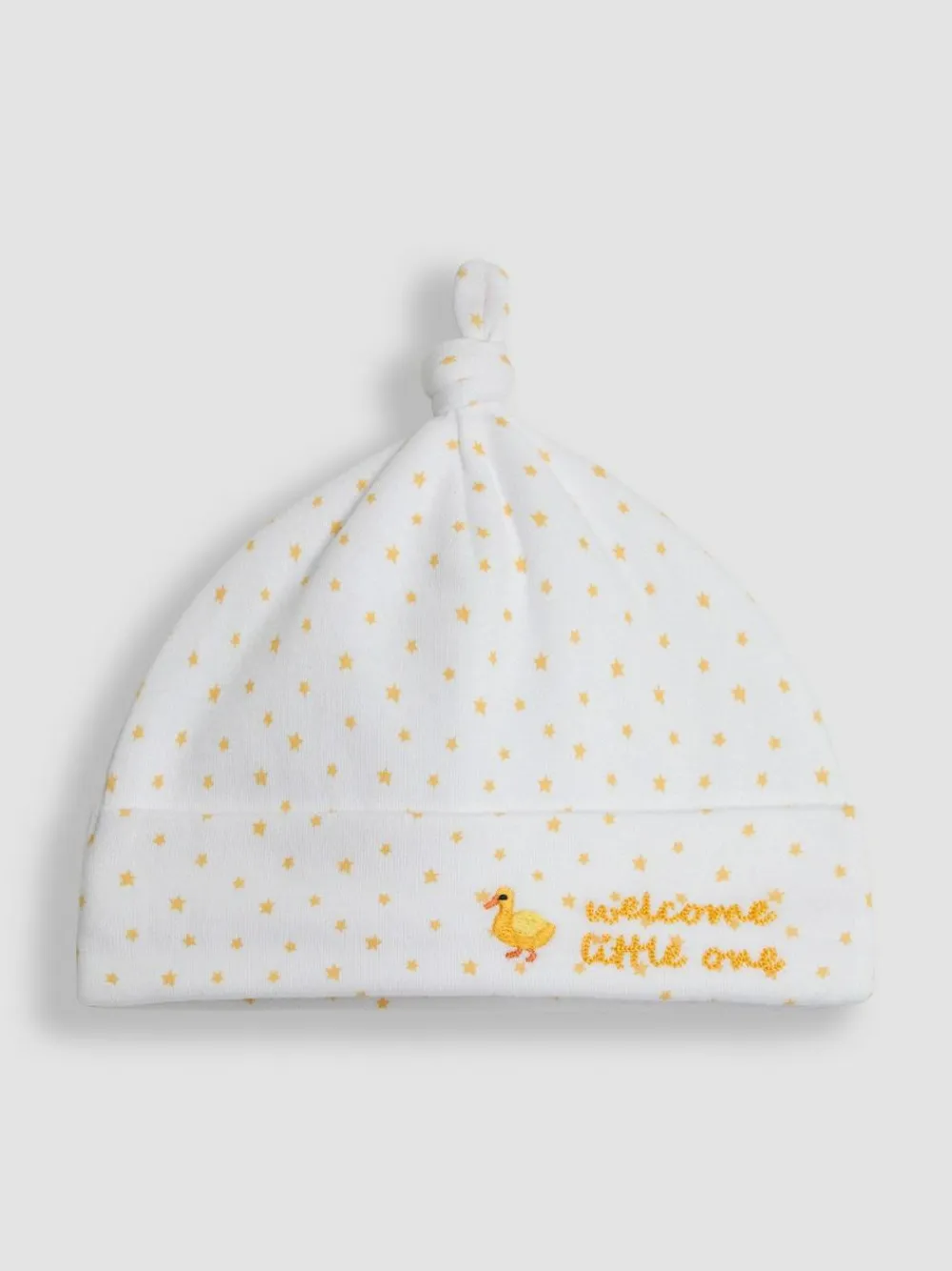 Jojo Maman Bébé White Welcome Little One Hat^BOY Unisex|Newborn Accessories