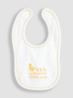 Jojo Maman Bébé White Welcome Little One Bib^ Bibs