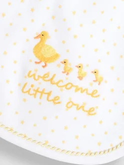 Jojo Maman Bébé White Welcome Little One Bib^ Bibs