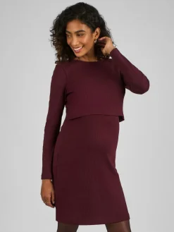 Jojo Maman Bébé Ribbed Mini Maternity & Nursing Dress^Women Dresses