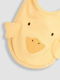 Jojo Maman Bébé Yellow Cotton Character Baby Bib^ Bibs