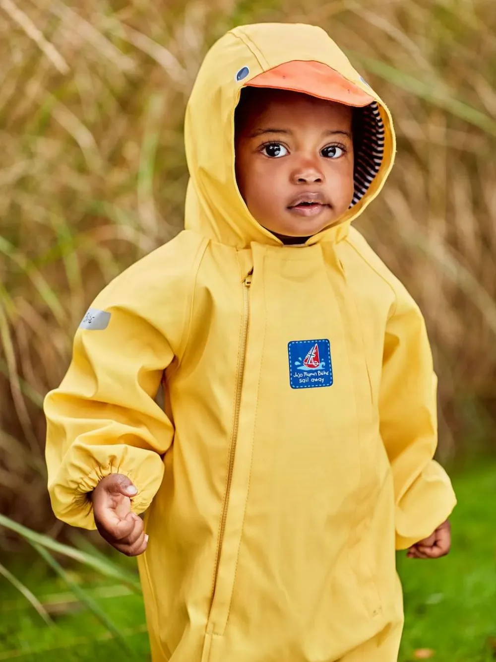 Online Jojo Maman Bébé Yellow Duck Jersey-lined Waterproof Puddle Suit