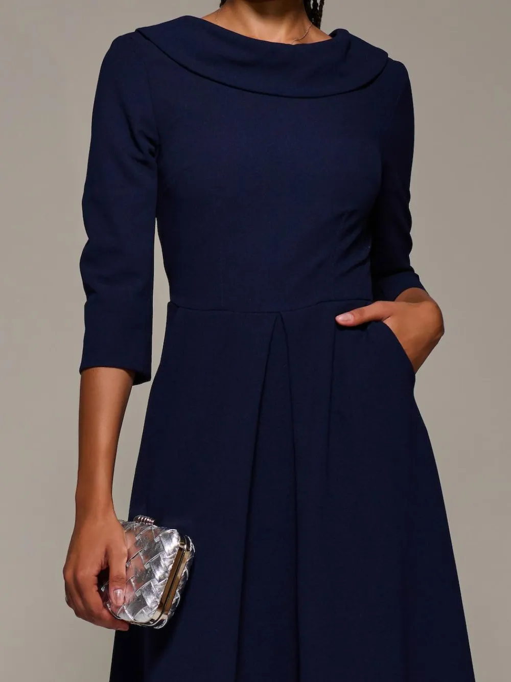 Jolie Moi Roll Neck Fit & Flare Midi Dress^Women Occasion Dresses