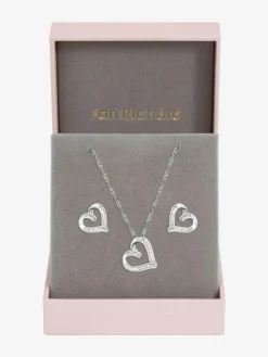 Discount Jon Richard Silver Rhodium Plated and Pave Twist Heart Gift Box Set