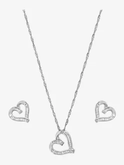 Discount Jon Richard Silver Rhodium Plated and Pave Twist Heart Gift Box Set