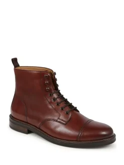 Online Jones Bootmaker Finch Leather Lace-Up Boots Brown