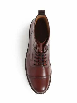 Online Jones Bootmaker Finch Leather Lace-Up Boots Brown