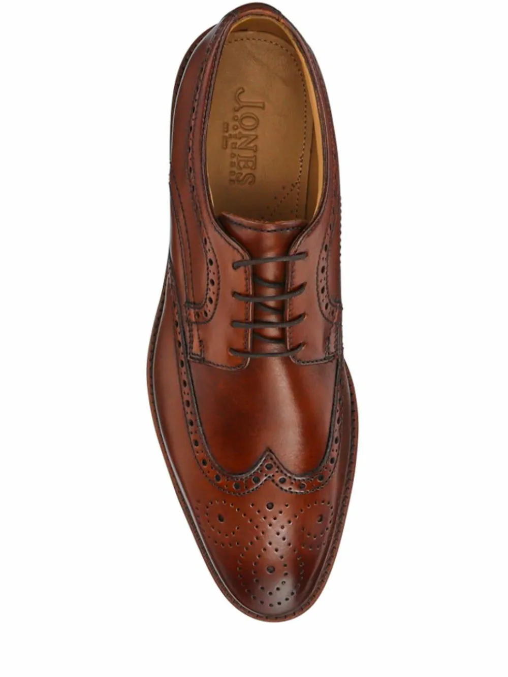 Sale Jones Bootmaker Longwood Suede Derby Brogues Brown Light