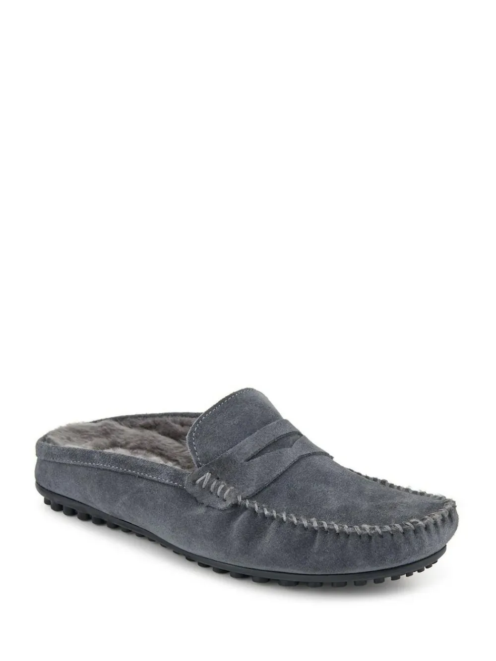 Hot Jones Bootmaker Zap Leather Mule Slippers Grey