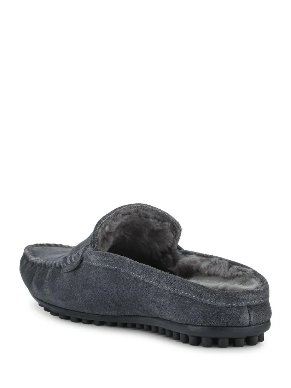Hot Jones Bootmaker Zap Leather Mule Slippers Grey