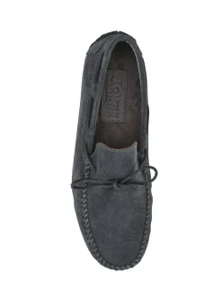 Best Jones Bootmaker Zeke Leather Full Slippers Grey