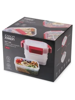 Clearance Joseph Joseph 4 Piece Multicolour Nest Lock Rectangle Container Set 1.1L