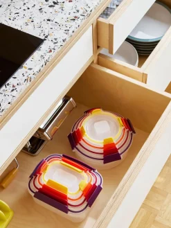 Joseph Joseph 8 Piece Multicolour Nest Lock Round & Rectangle Multi Containers sets