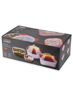 Joseph Joseph 8 Piece Multicolour Nest Lock Round & Rectangle Multi Containers sets