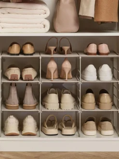 Clearance Joseph Joseph Ecru Level Plus Adjustable Shoe Rack