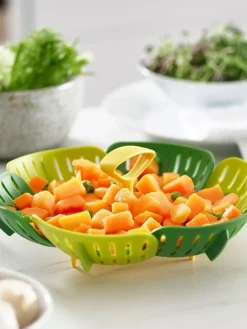 Discount Joseph Joseph Green Bloom Folding Steamer Basket