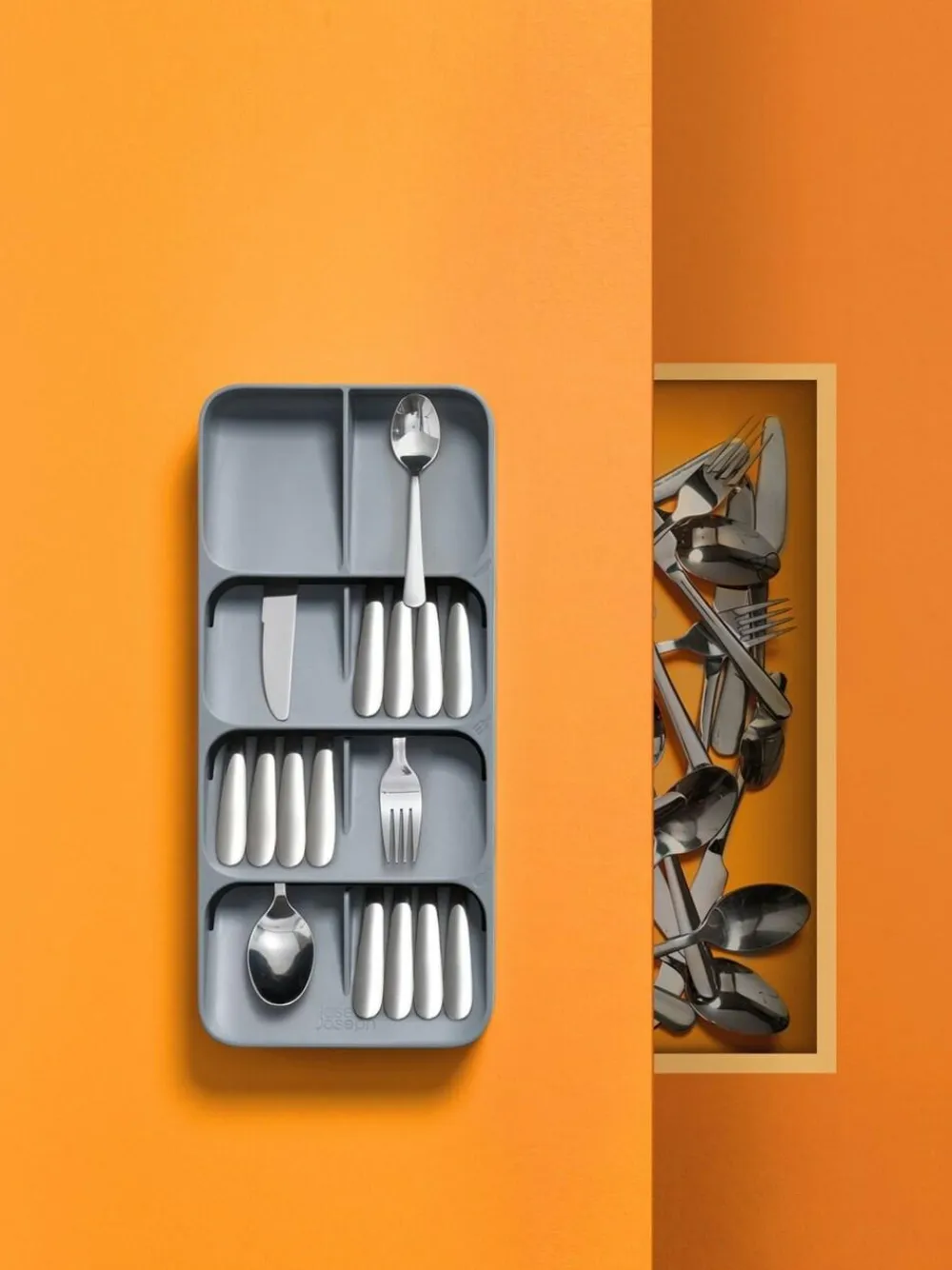 Joseph Joseph Grey DrawerStore Large Compact Cutlery Organiser^ Storage & Organisation|Branded Kitchenware