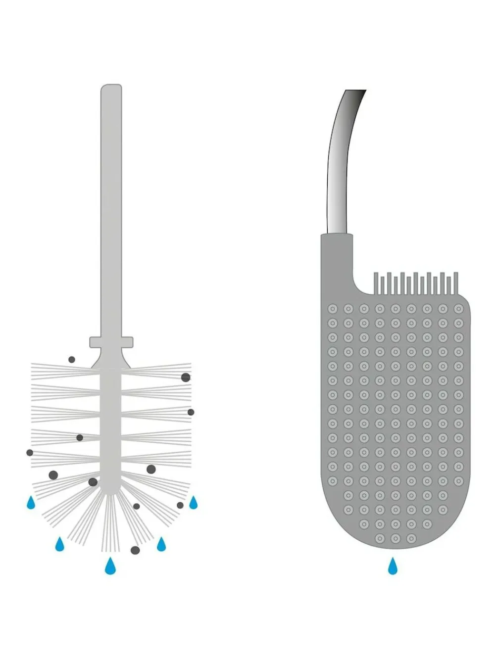 Joseph Joseph Grey Flex Lite Toilet Brush^ Bathroom Accessories