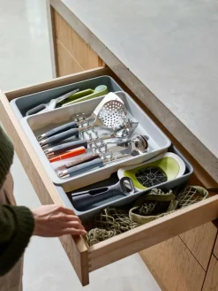 Clearance Joseph Joseph Light Stone Drawer Store Expanding Utensil and Gadget Organiser