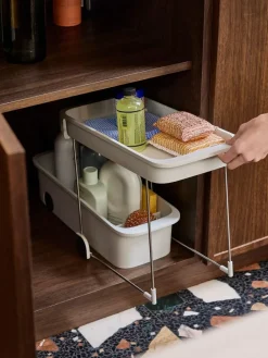 Joseph Joseph Light Stone Cupboard Store™ 2-Tier Storage Caddy^ Storage & Organisation|Branded Kitchenware