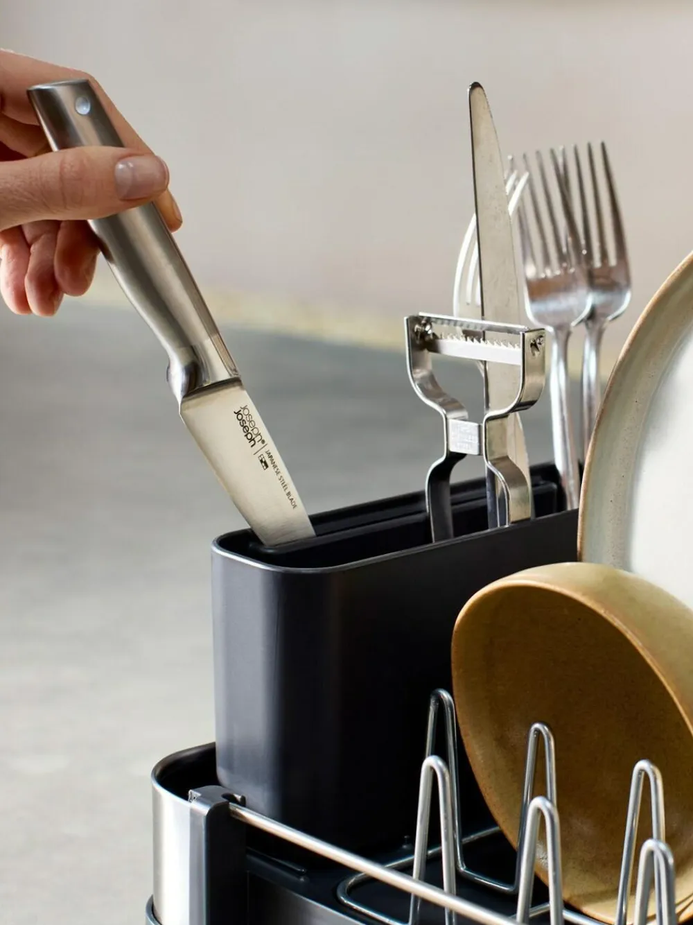 Outlet Joseph Joseph Light Stone Extend™ Slim Steel Compact Expandable Dish Rack