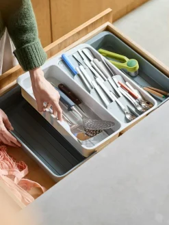 Online Joseph Joseph Light Stone Drawer Store Expanding Tiered Cutlery Utensil And Gadget Tray