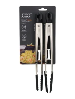 Sale Joseph Joseph Silver Elevate Fusion 2pc Silicone Tong Set