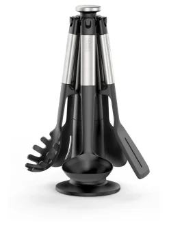 Joseph Joseph Silver Elevate Silicone & Steel Carousel 5pc Set^ Branded Kitchenware