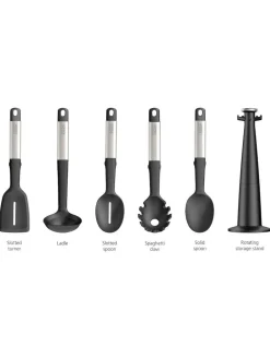 Joseph Joseph Silver Elevate Silicone & Steel Carousel 5pc Set^ Branded Kitchenware