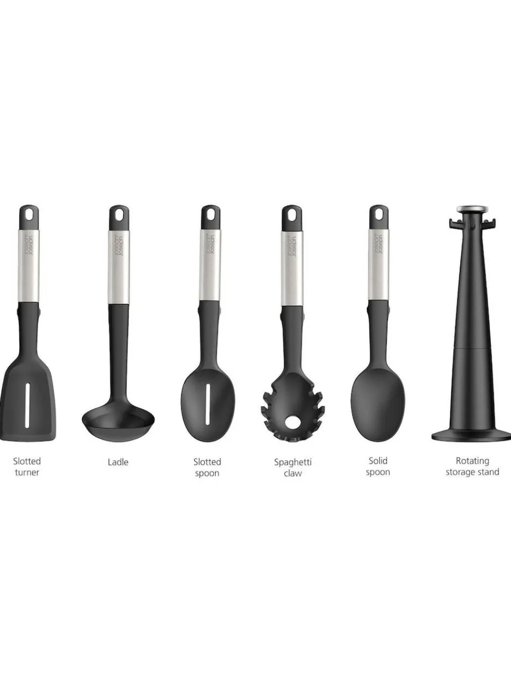 Joseph Joseph Silver Elevate Silicone & Steel Carousel 5pc Set^ Branded Kitchenware