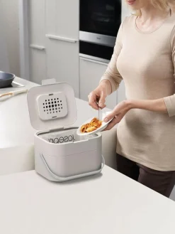 Joseph Joseph Stone Grey Stone Stack 4 Food Waste Caddy^ Branded Kitchenware