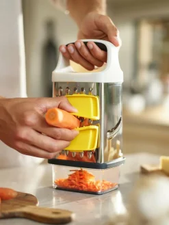 Joseph Joseph Stone Multi-Grip Box Grater with Precision Food Grip