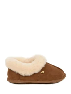Hot Just Sheepskin Blue Ladies Classic Sheepskin Slipper Brown