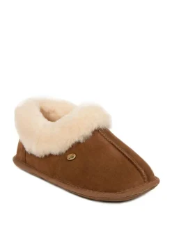 Hot Just Sheepskin Blue Ladies Classic Sheepskin Slipper Brown
