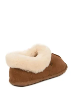 Hot Just Sheepskin Blue Ladies Classic Sheepskin Slipper Brown