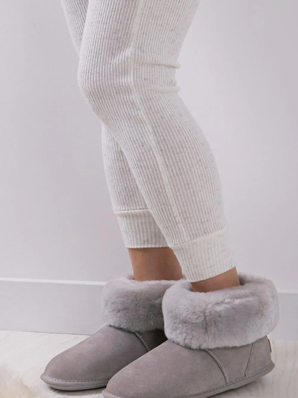 Sale Just Sheepskin Ladies Albery Sheepskin Slipper Grey