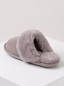 Just Sheepskin Ladies Duchess Sheepskin Slipper Light Grey