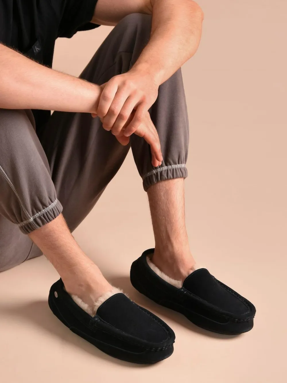 Sale Just Sheepskin Mens Harry Sheepskin Slipper Blue