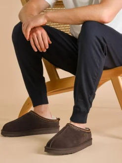 Best Just Sheepskin Mens Miles Slippers Brown