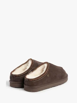 Best Just Sheepskin Mens Miles Slippers Brown