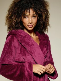Online KBX Rosa Fluffy Robe Red