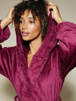 Online KBX Rosa Fluffy Robe Red