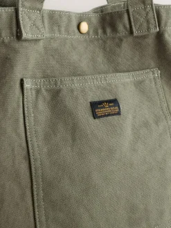 Outlet Next Khaki Green Cotton Tote Bag